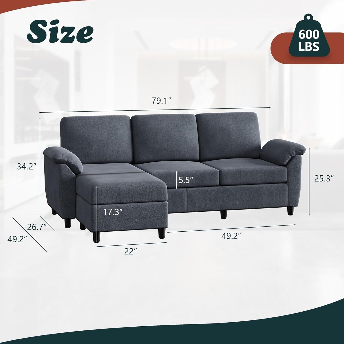 Grey Linen Sofa - Perfect Accent for Any Room