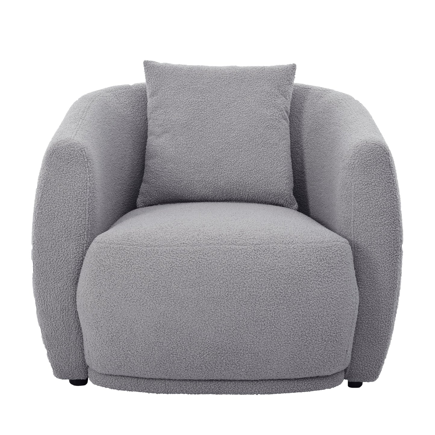 Contemporary U-Shaped Sectional Sofa with Modern Armchair