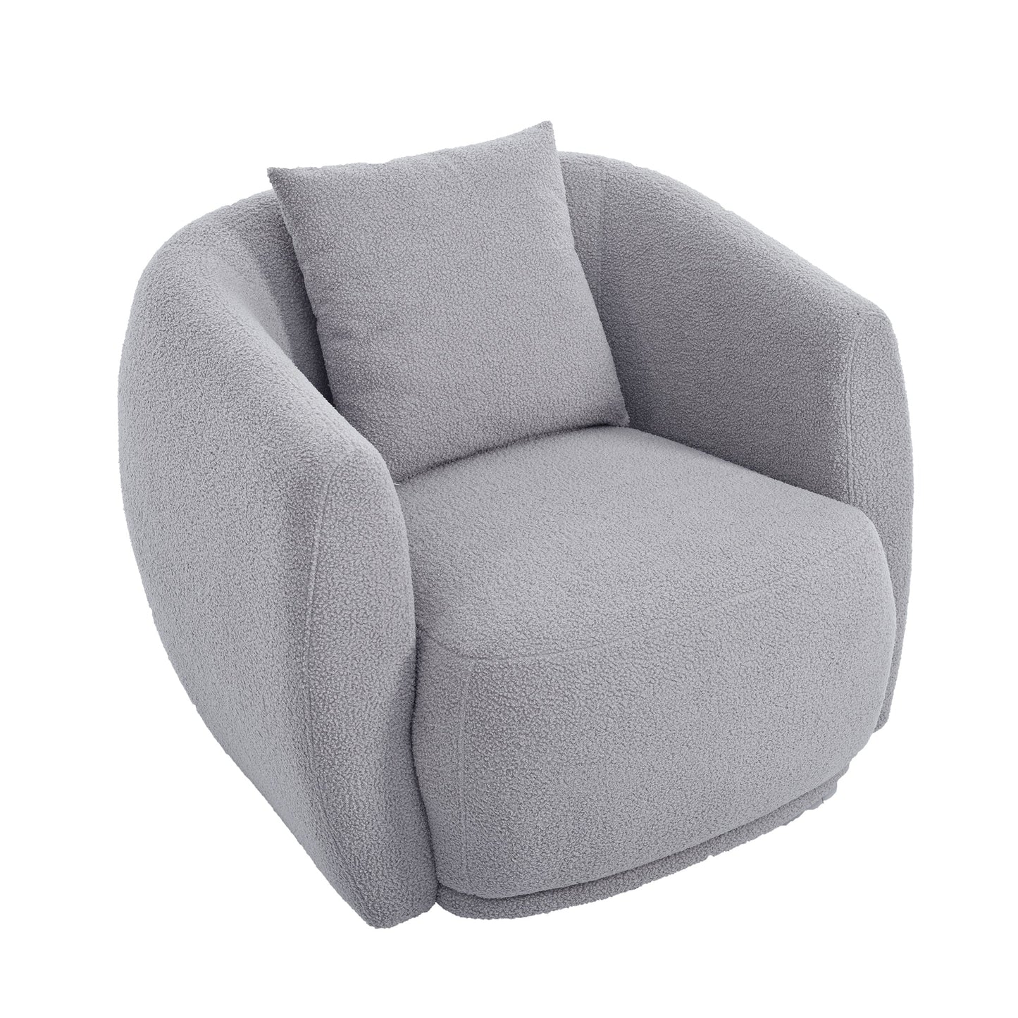 Contemporary U-Shaped Sectional Sofa with Modern Armchair