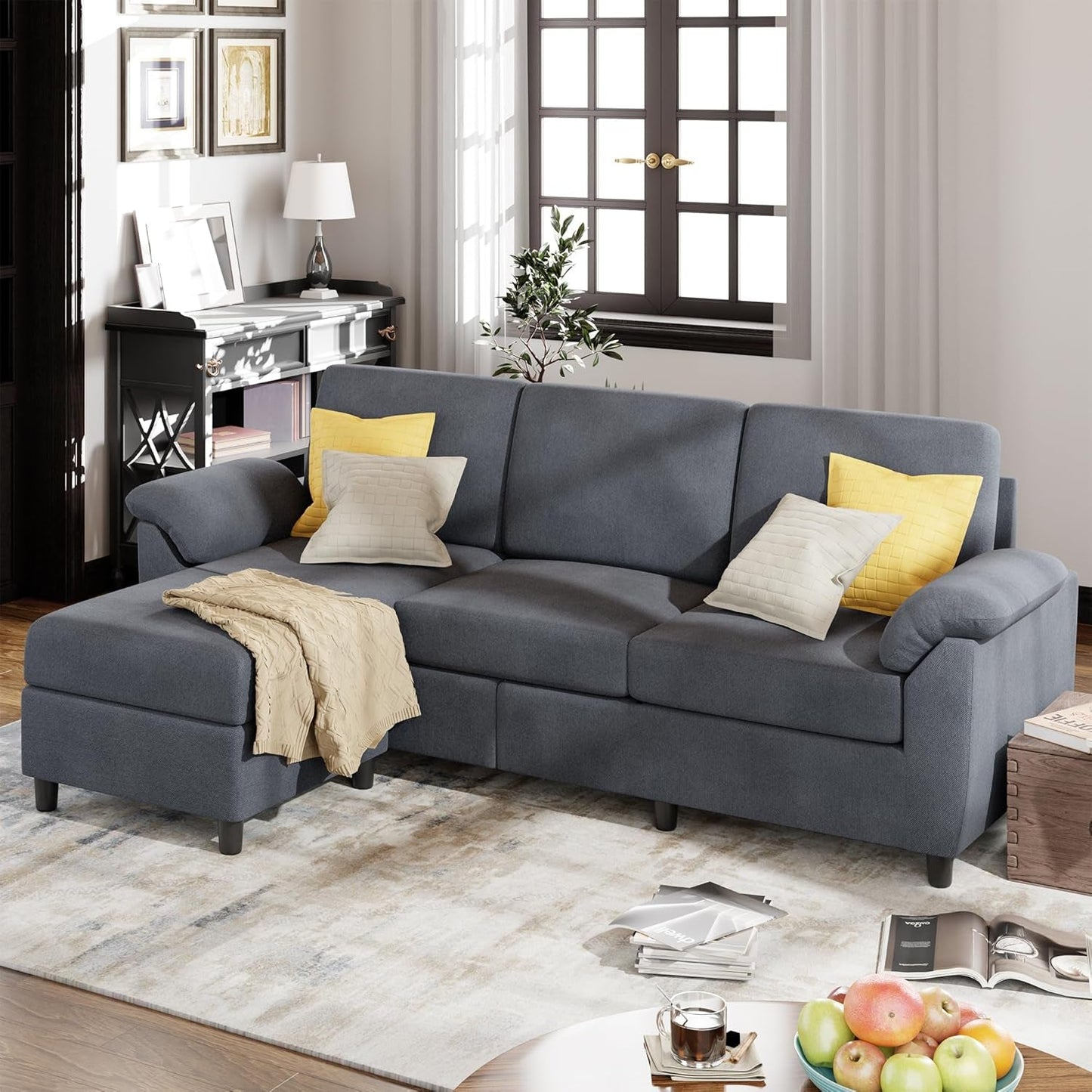 Grey Linen Sofa - Perfect Accent for Any Room