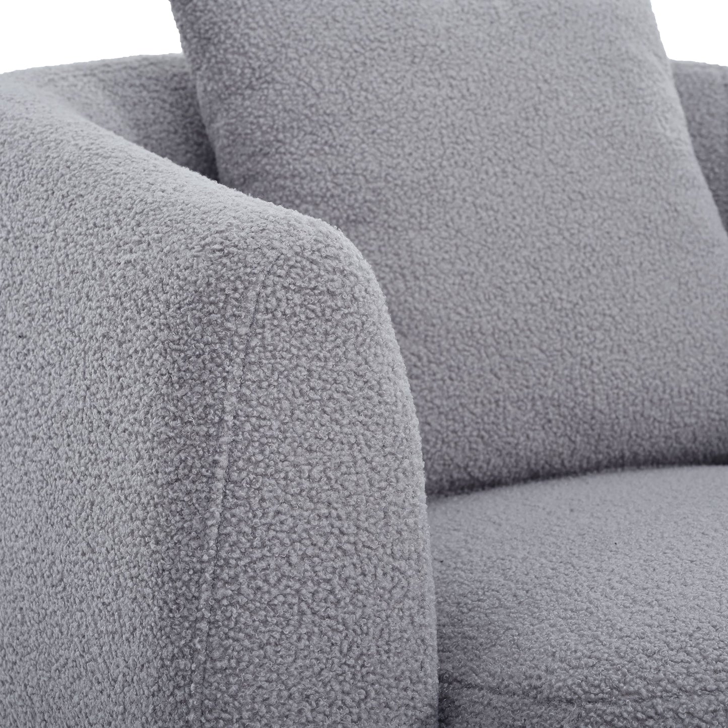 Contemporary U-Shaped Sectional Sofa with Modern Armchair