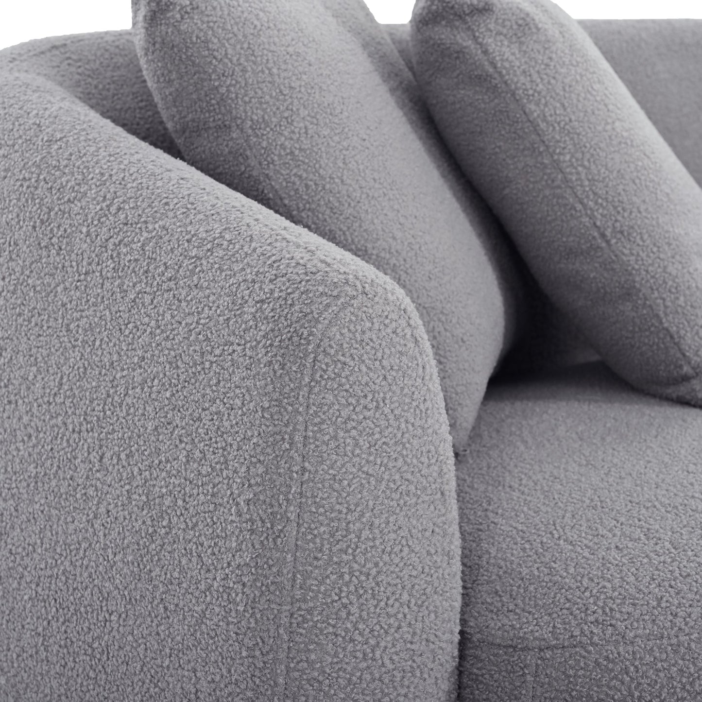 Contemporary U-Shaped Sectional Sofa with Modern Armchair