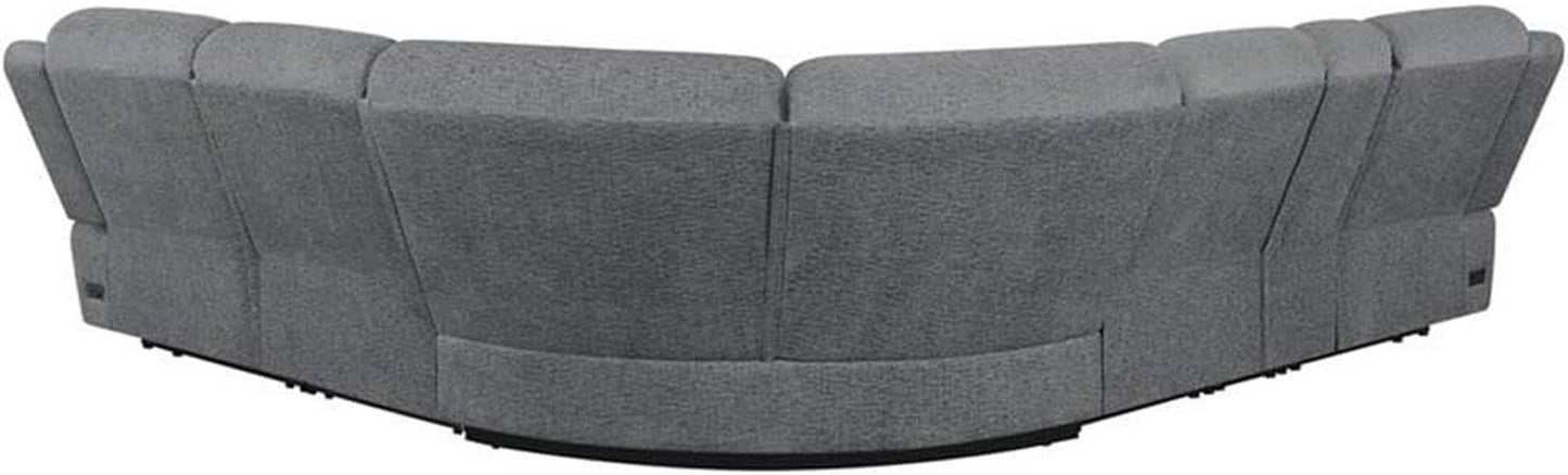 Spacious Bahrain Charcoal 6-Piece Motion Sectional for Entertaining