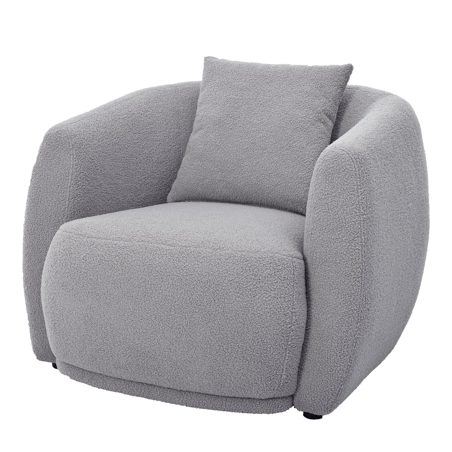 Contemporary U-Shaped Sectional Sofa with Modern Armchair