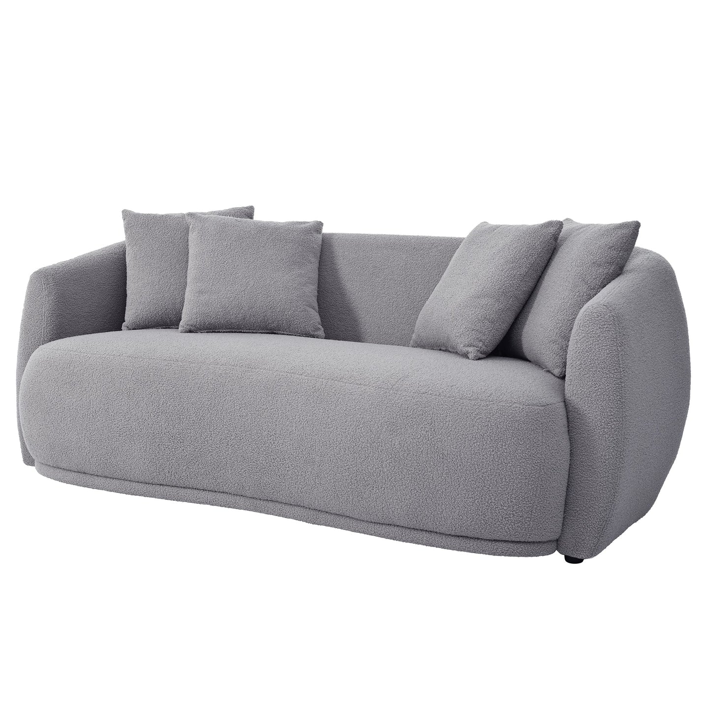 Contemporary U-Shaped Sectional Sofa with Modern Armchair