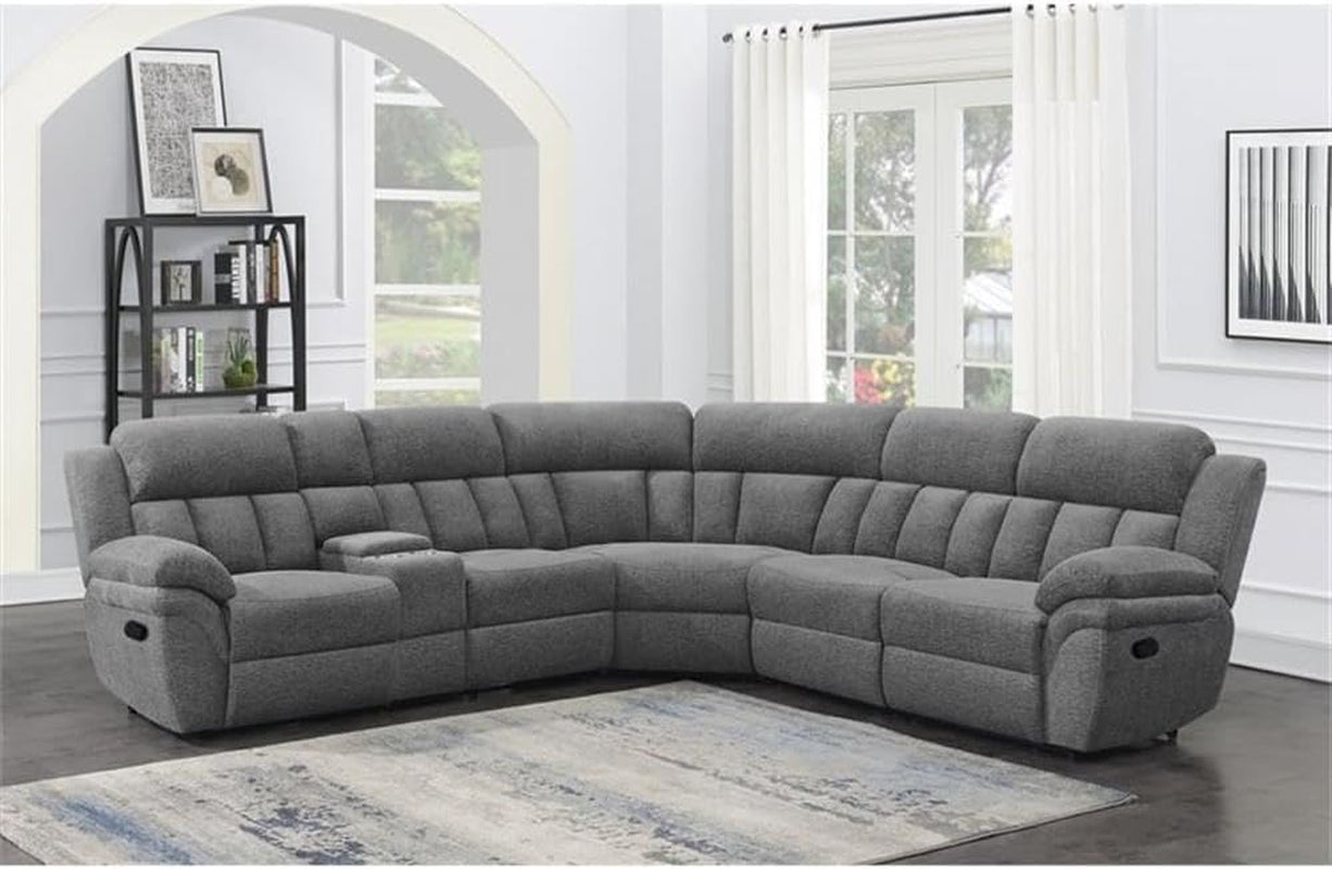 Spacious Bahrain Charcoal 6-Piece Motion Sectional for Entertaining