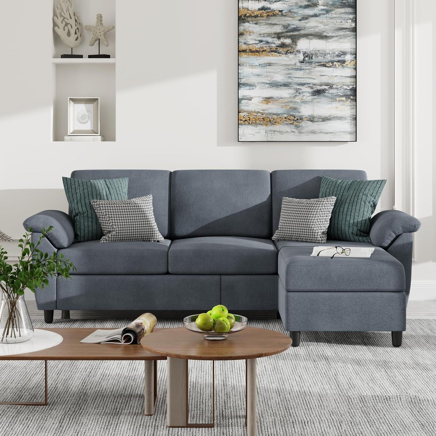 Grey Linen Sofa - Perfect Accent for Any Room