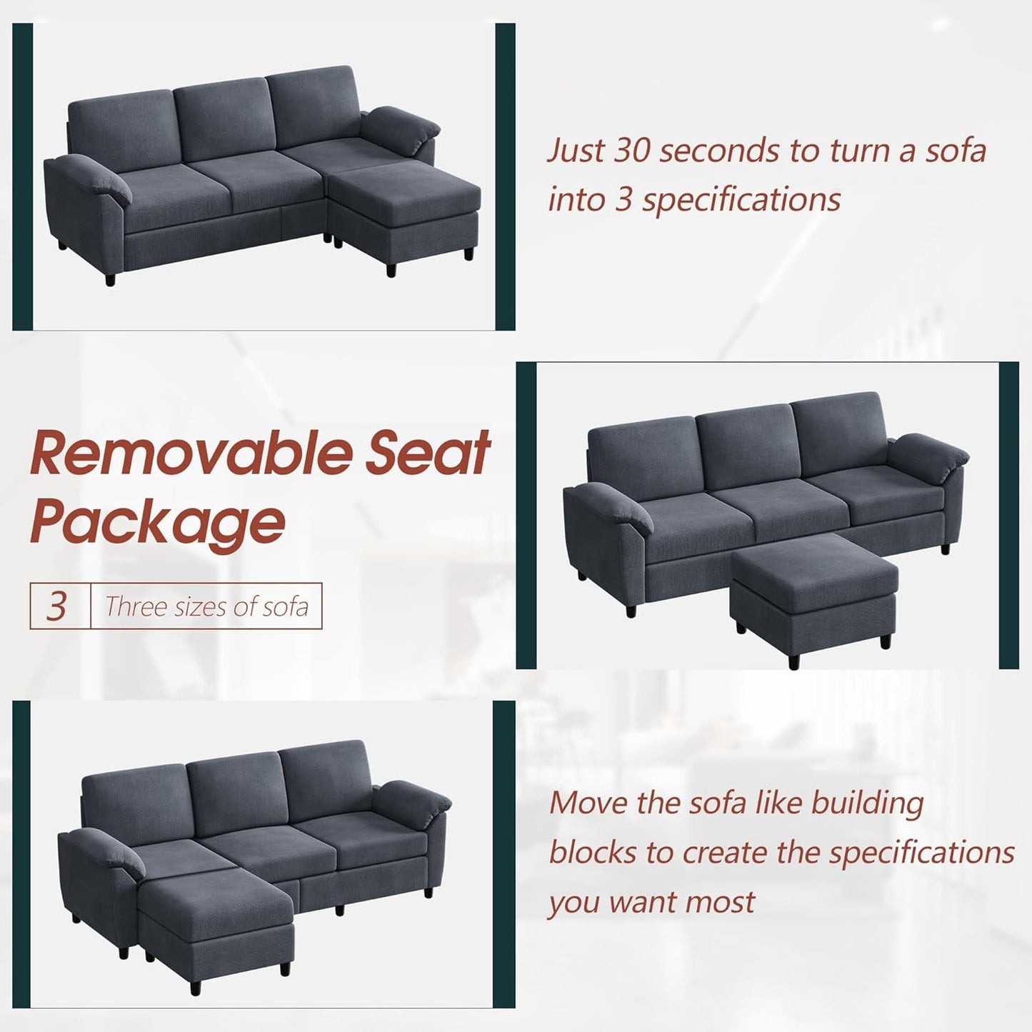 Grey Linen Sofa - Perfect Accent for Any Room