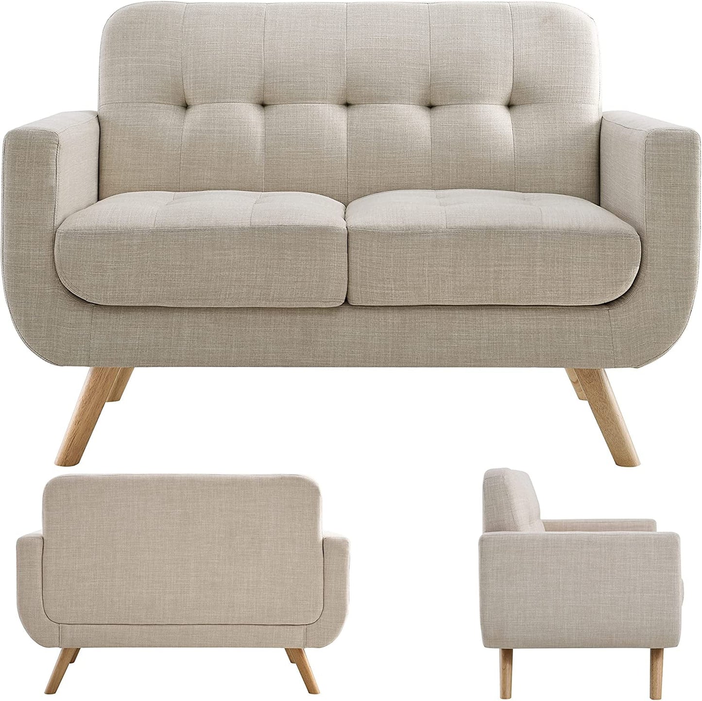 Charming Elena Beige Accent Armchair