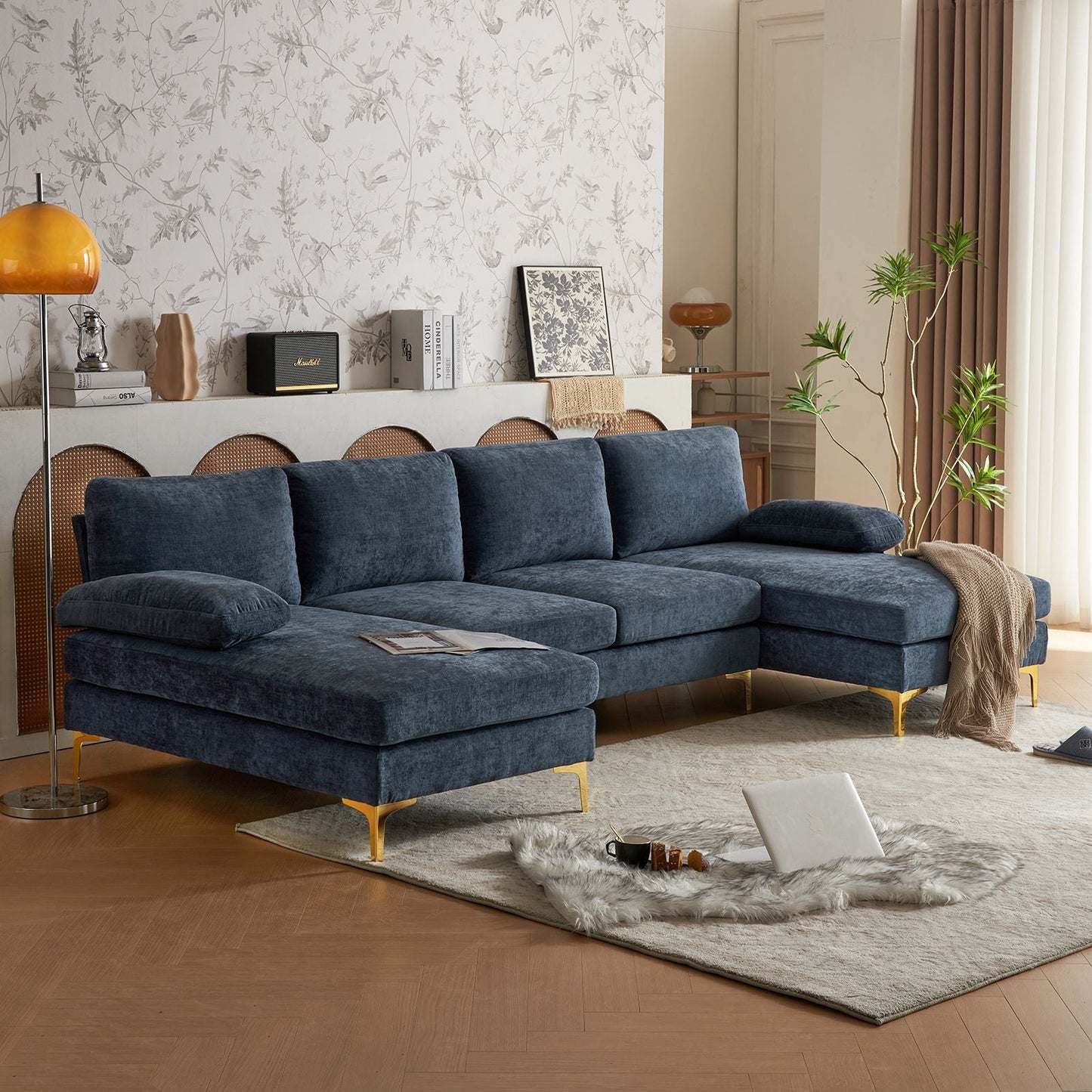 Modular Sofa Grey-Blue Color