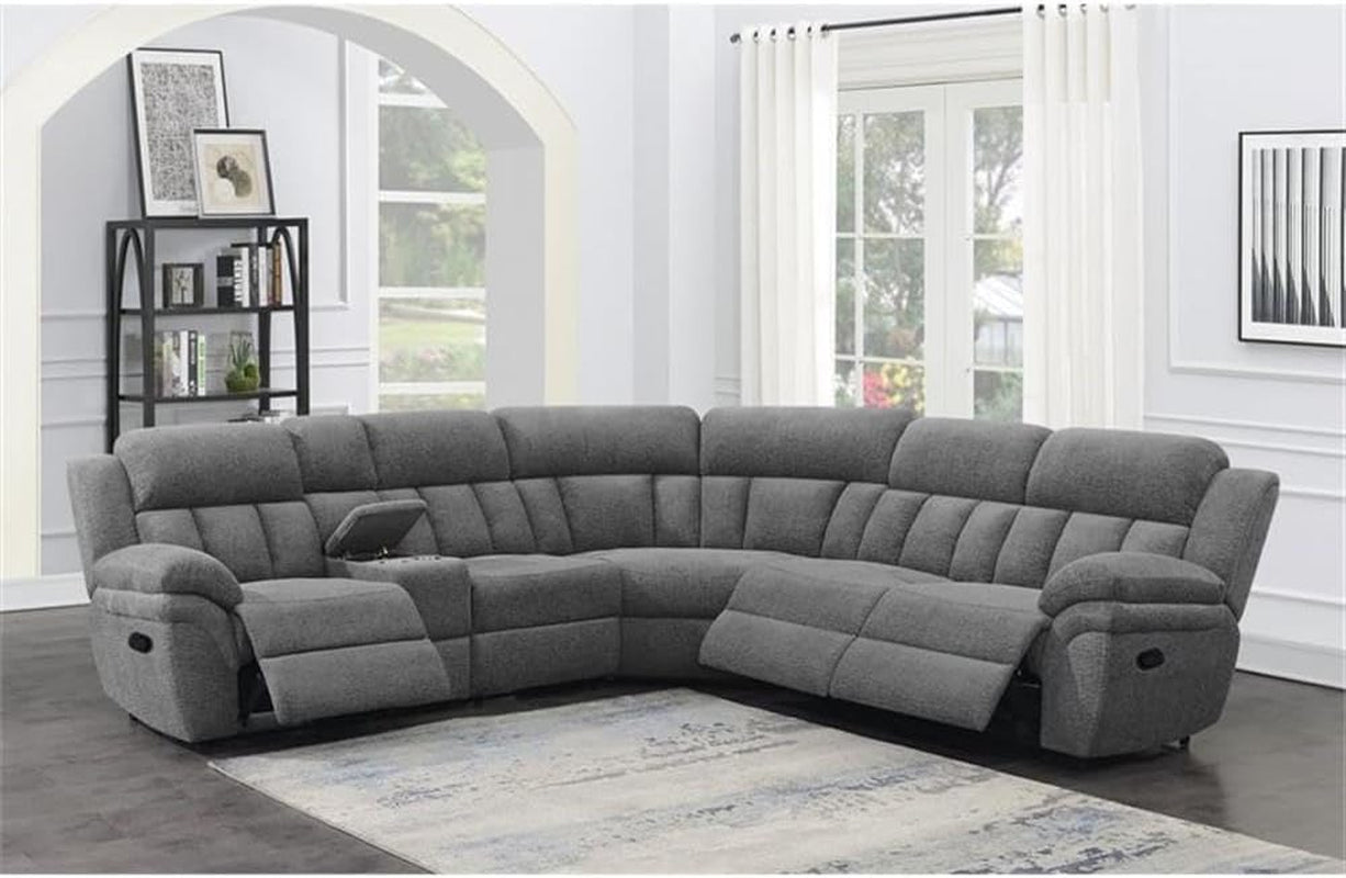 Spacious Bahrain Charcoal 6-Piece Motion Sectional for Entertaining