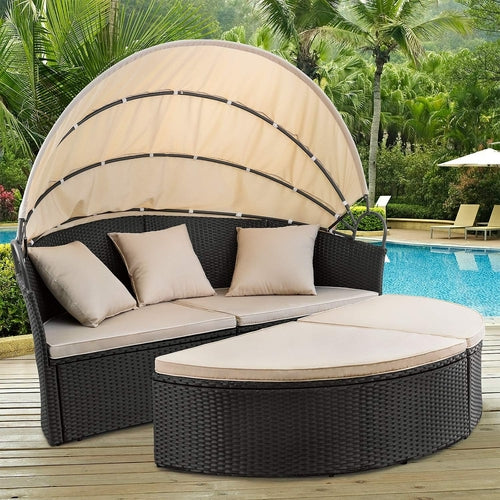 The Santorini Round Canopy Daybed