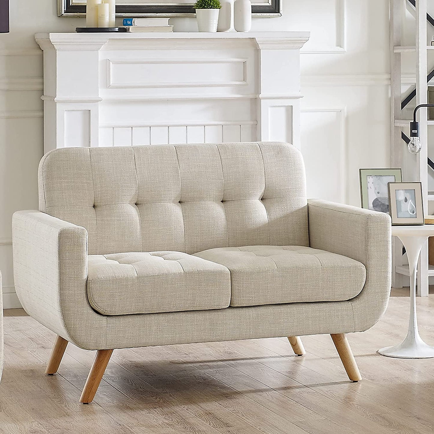 Charming Elena Beige Accent Armchair