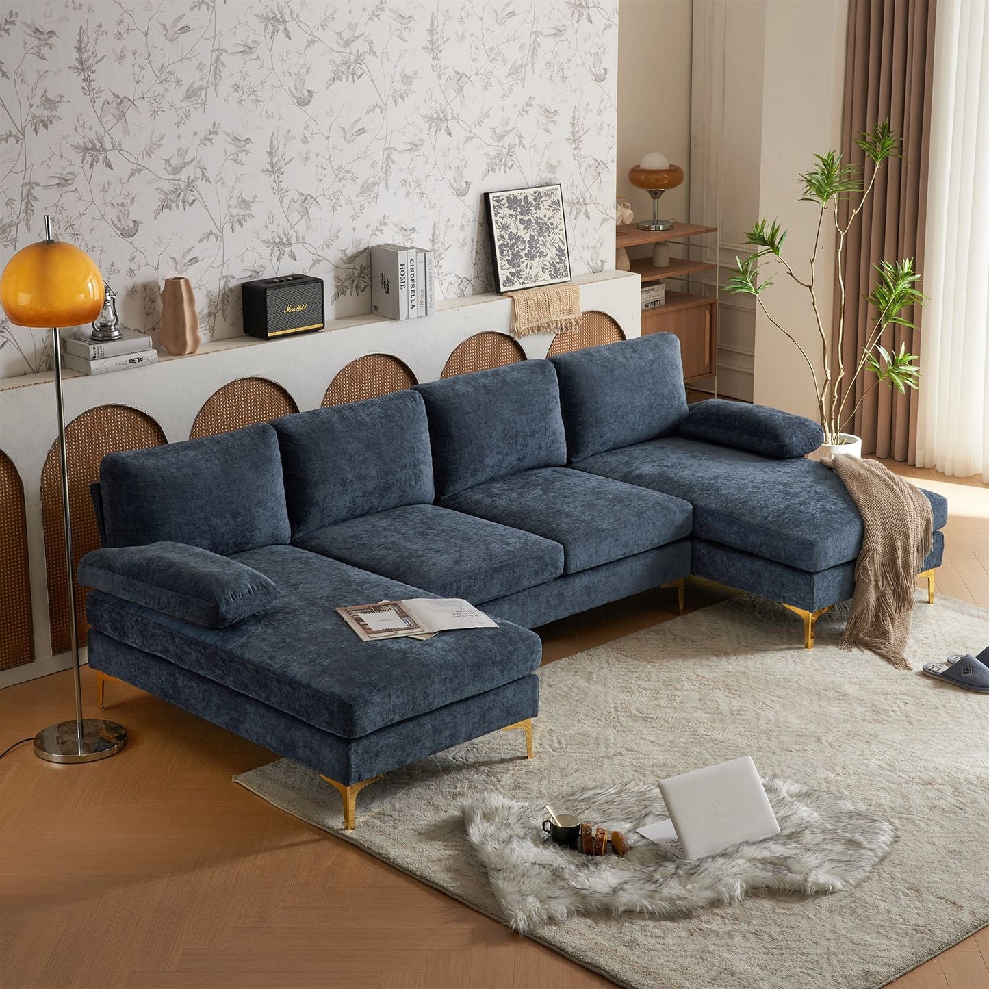 Modular Sofa Grey-Blue Color