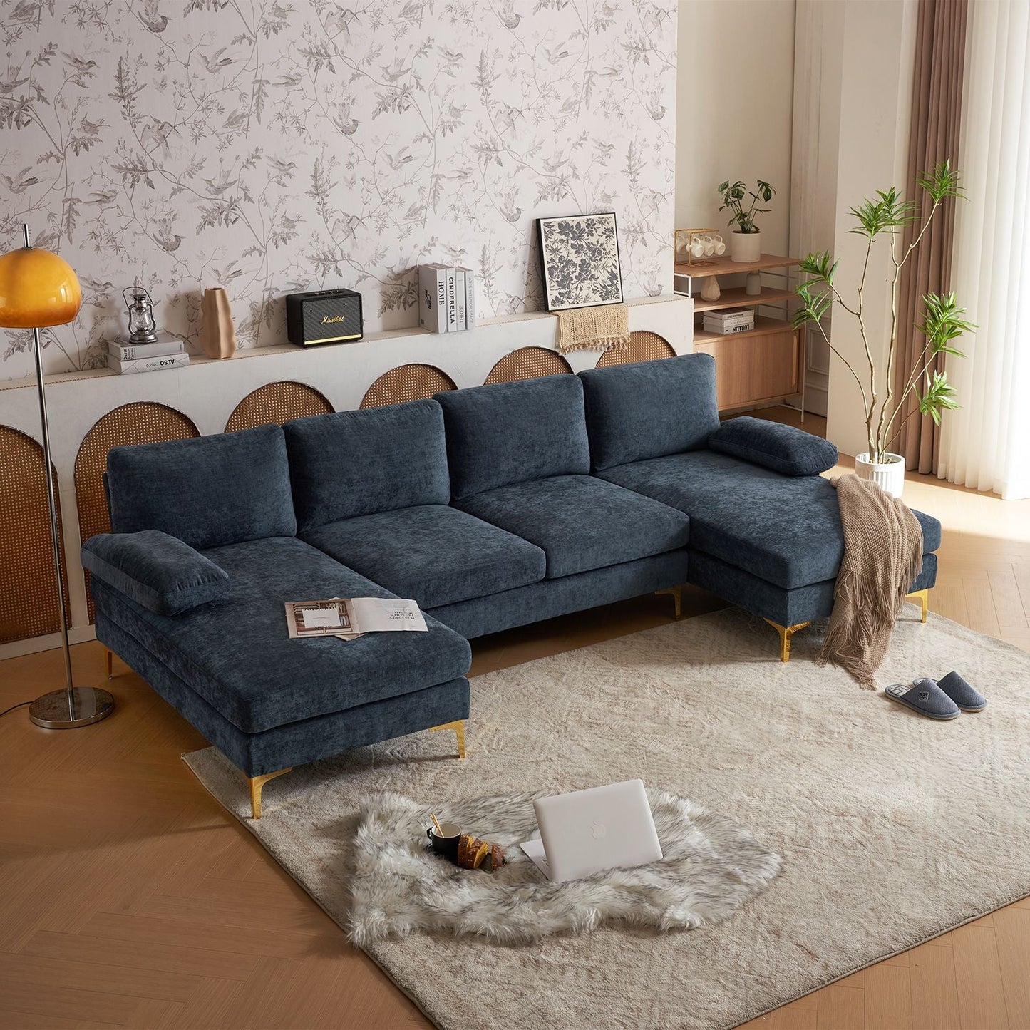 Modular Sofa Grey-Blue Color