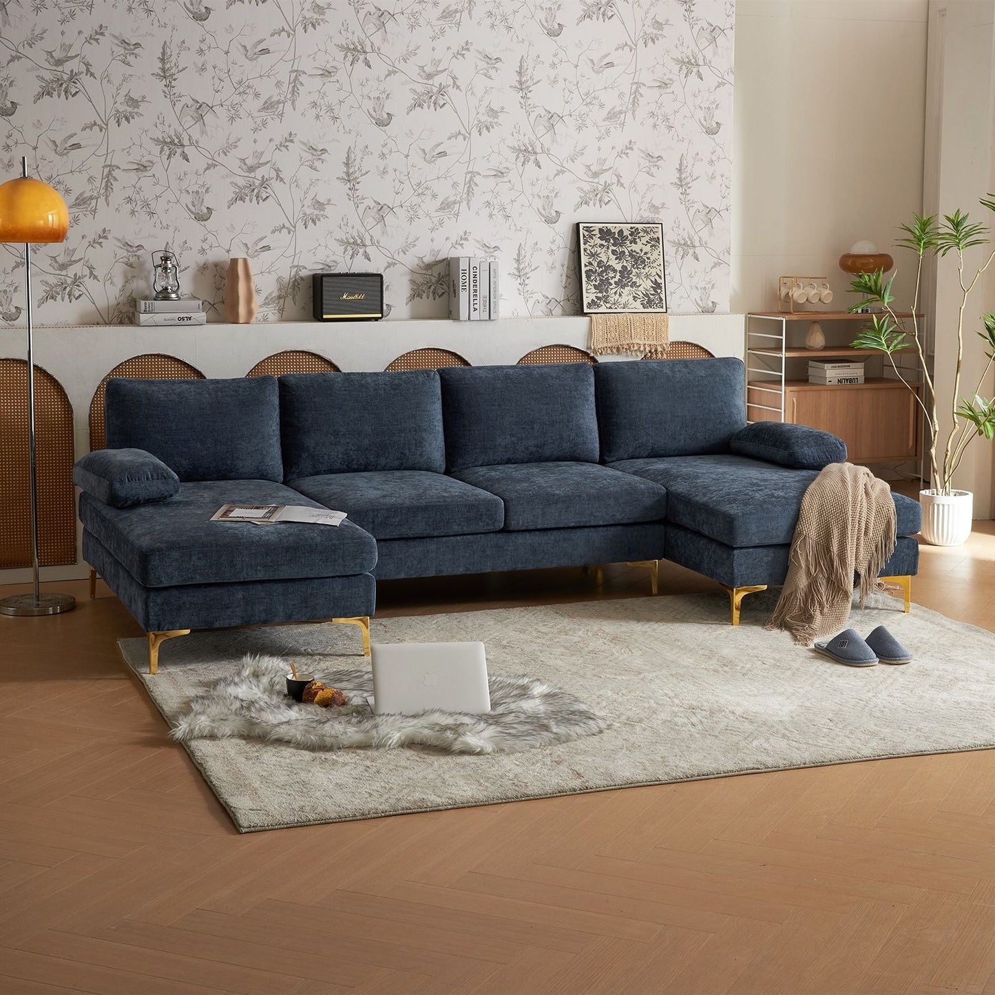 Modular Sofa Grey-Blue Color