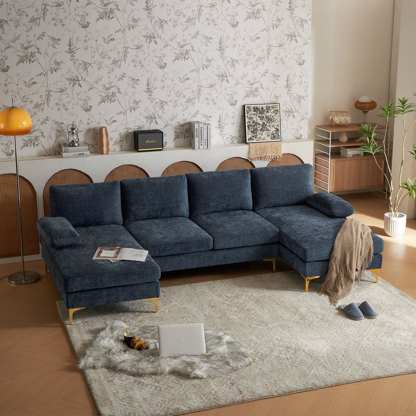 Modular Sofa Grey-Blue Color