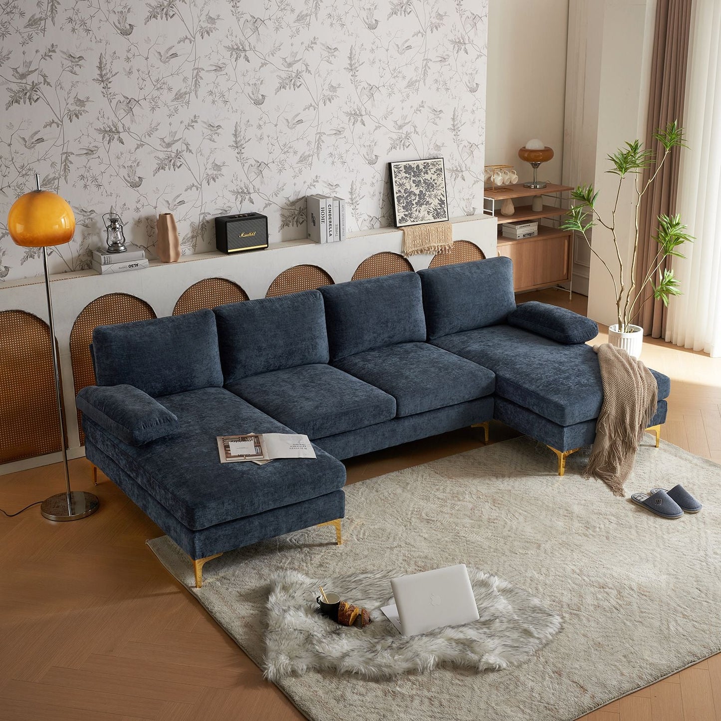 Modular Sofa Grey-Blue Color