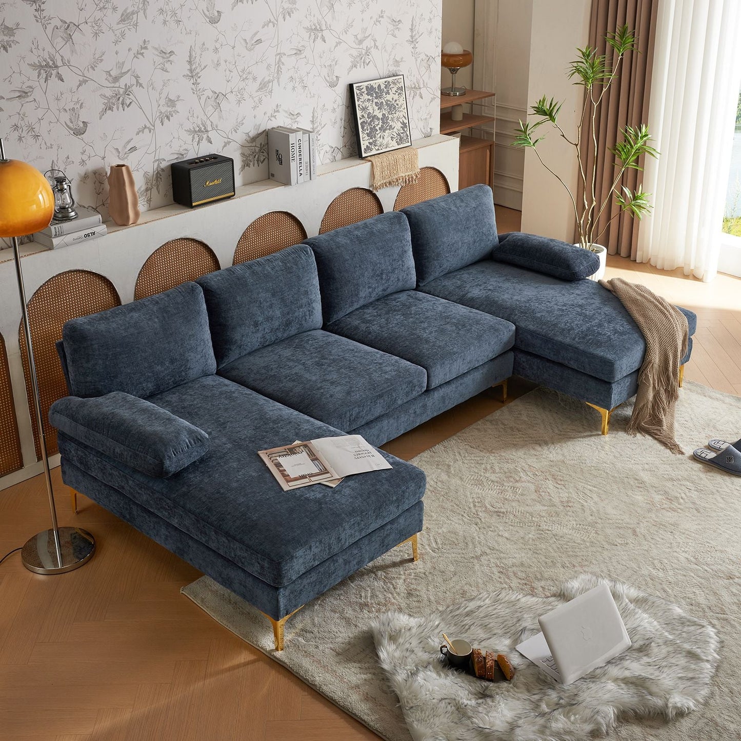 Modular Sofa Grey-Blue Color